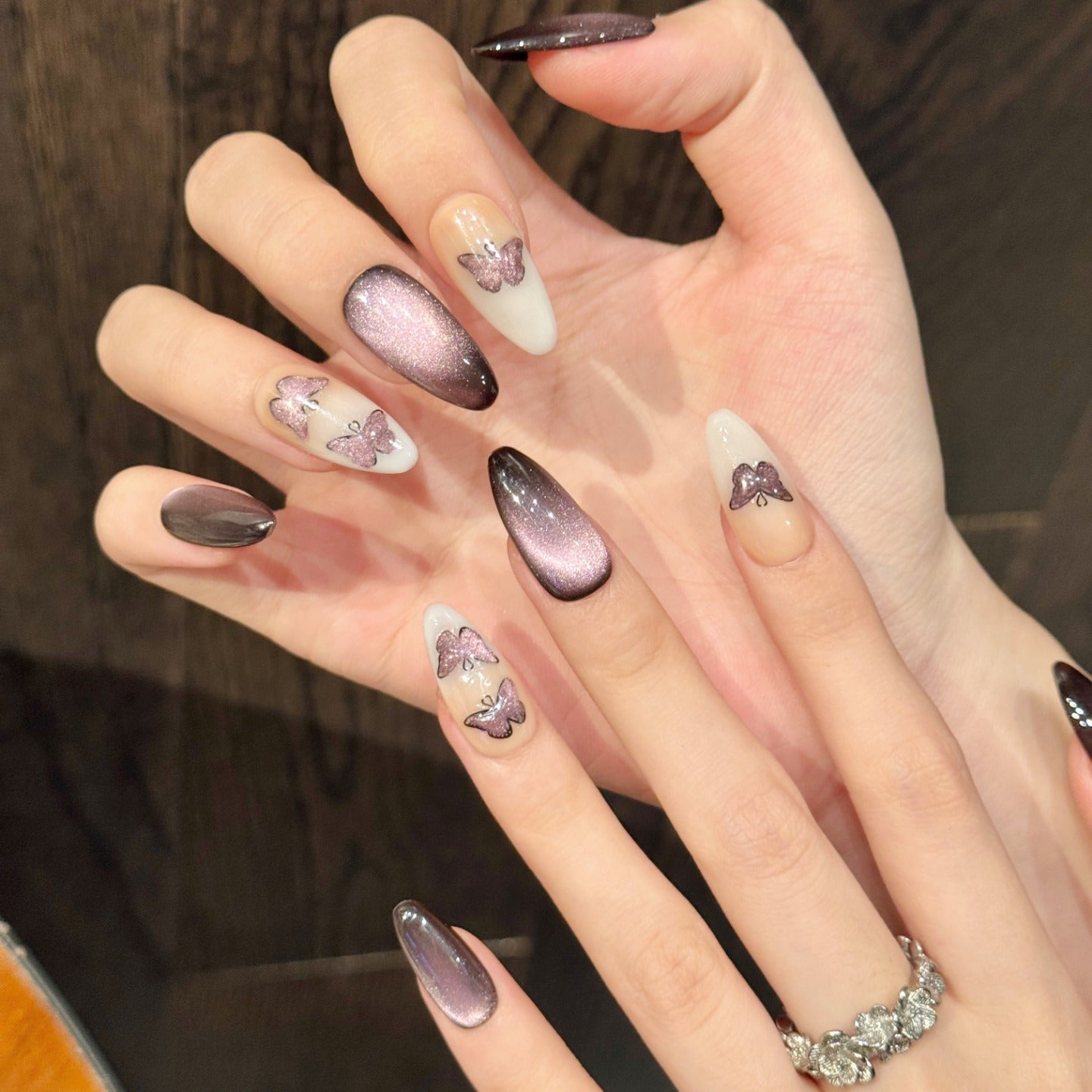 Butterfly Shadow Fantasy Nail Art Wearable Nail pieces