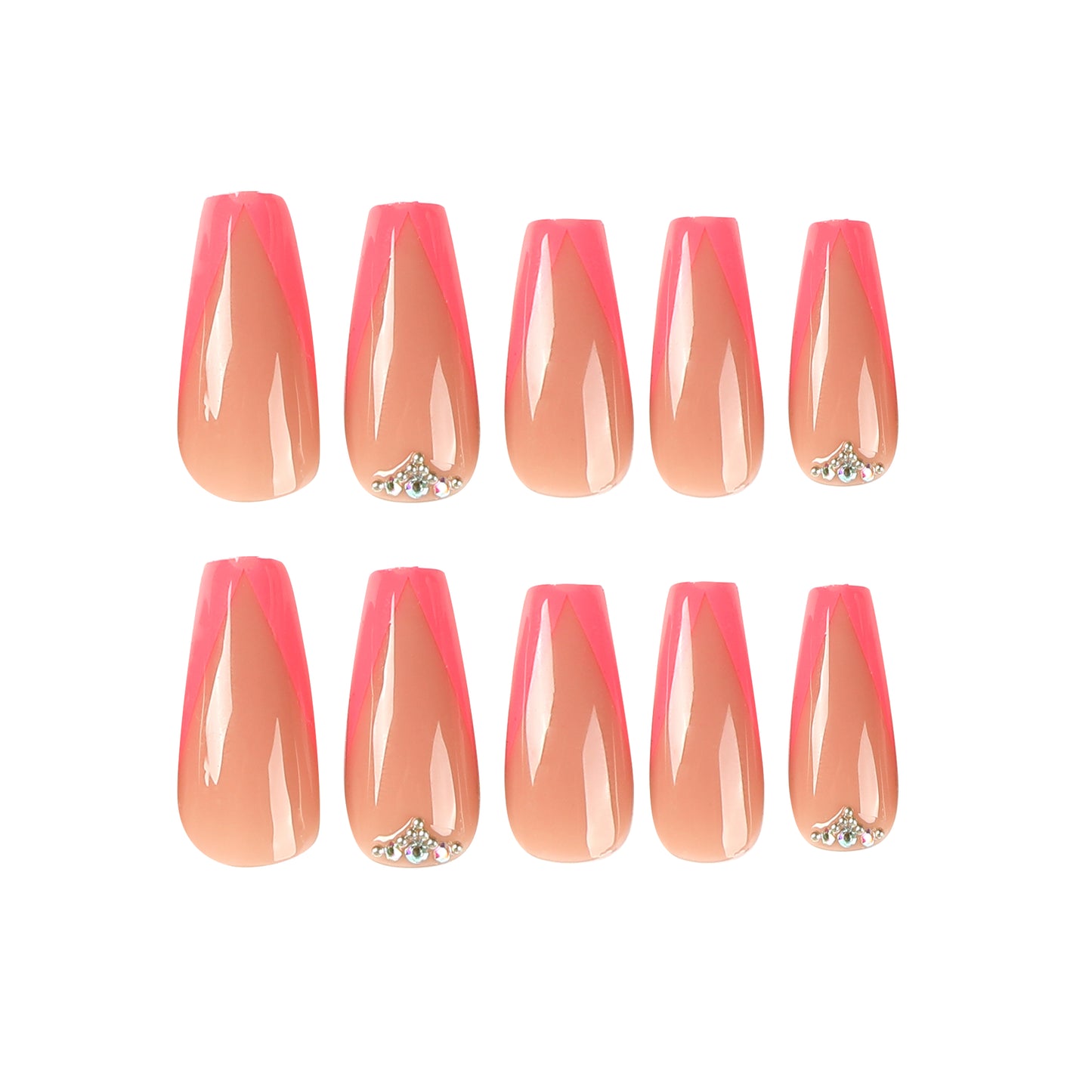 The finished European-style nail patches for summer can be worn repeatedly. The nail patches are custom-made by hand and detachable