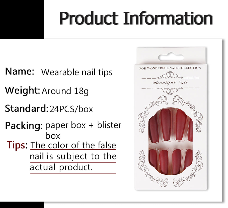 The Black Powder Queen wore finished nail art, fake nails, nail patches, and detachable nail pieces