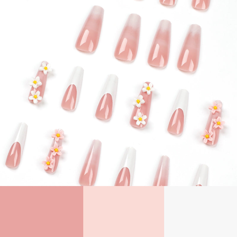 New European and American ultra-long trapezoidal wearable nail nail patches, false nails, dark butterfly, detachable nail patches finished product