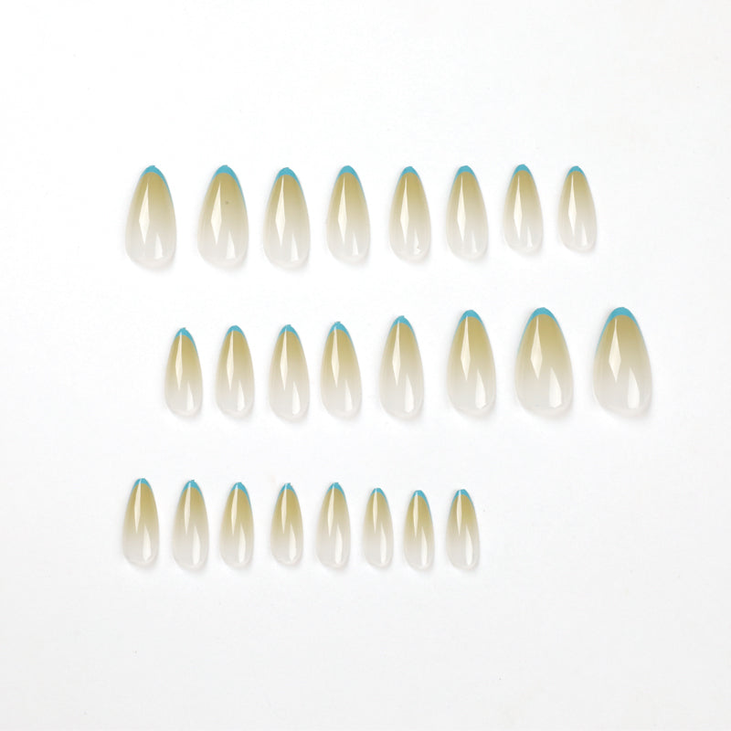 The new French almond nail is a handcrafted finished product. Wearing the yin-yang nail is simple, elegant and stylish