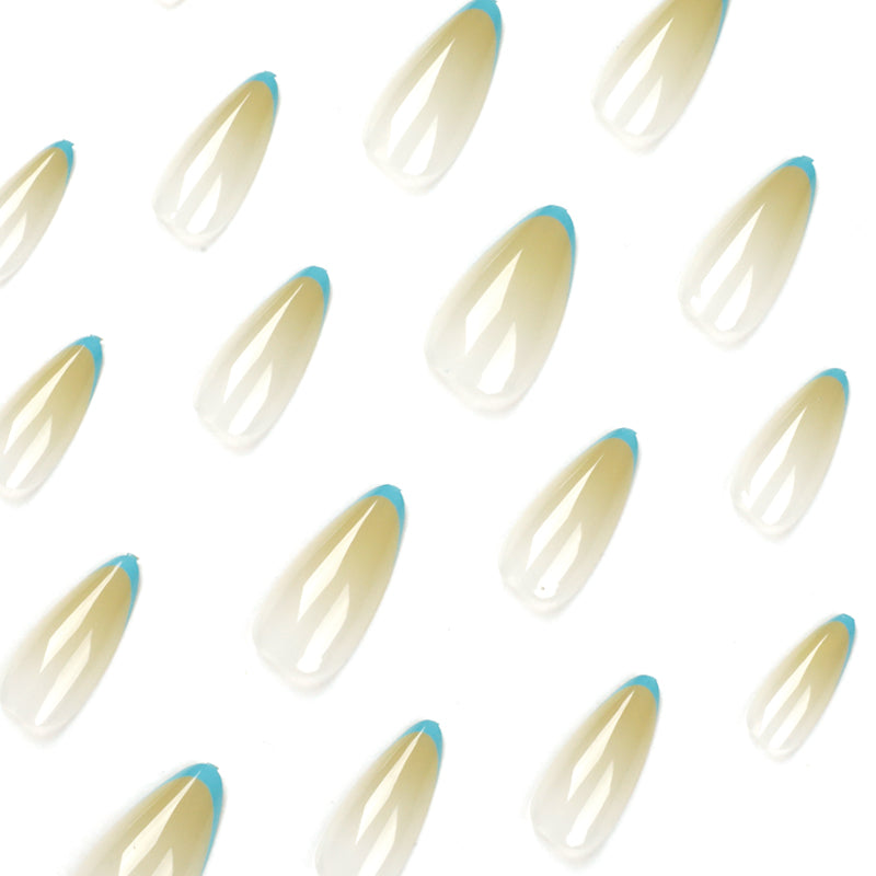 The new French almond nail is a handcrafted finished product. Wearing the yin-yang nail is simple, elegant and stylish