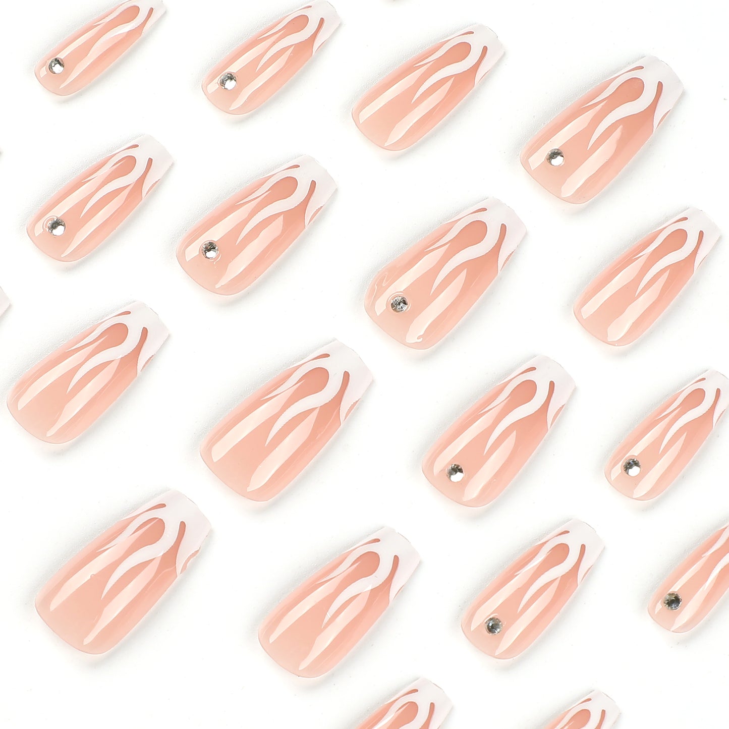 Hand-made custom-made nail plates, disassembled long-lasting pink gradient wearable nail