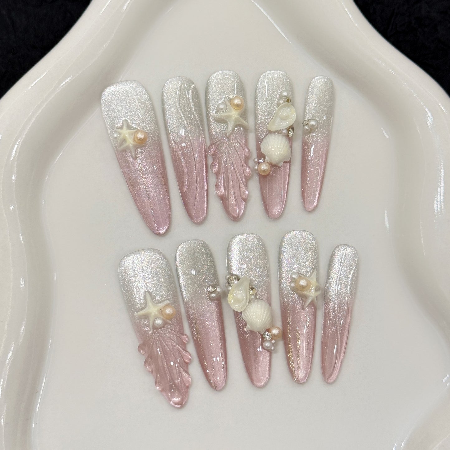 Pink Beach Summer Series Nail and wearable nail pads