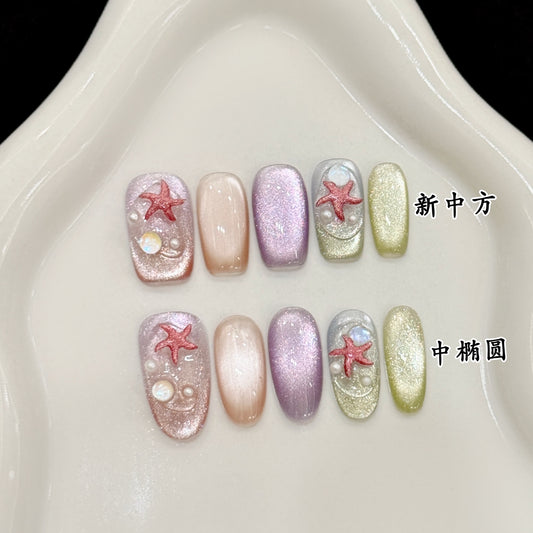 Bubble Starfish Ocean Series Nail Art Wearable Armor
