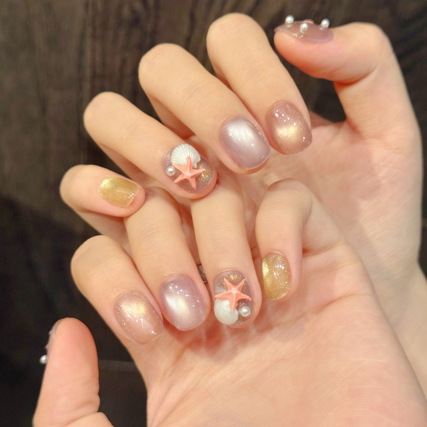 Ocean fairy tale style nail care wearable nail pads