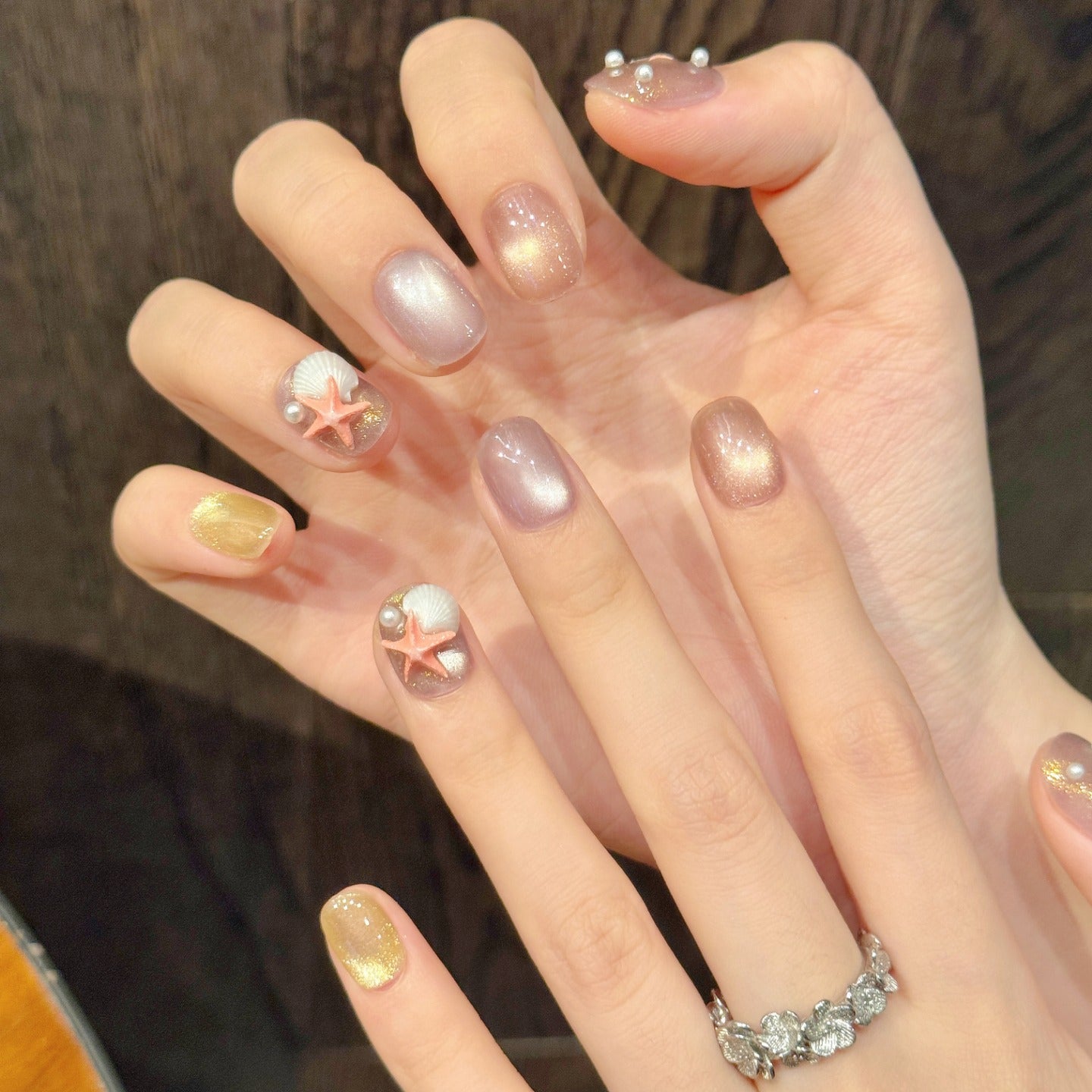 Ocean fairy tale style nail care wearable nail pads