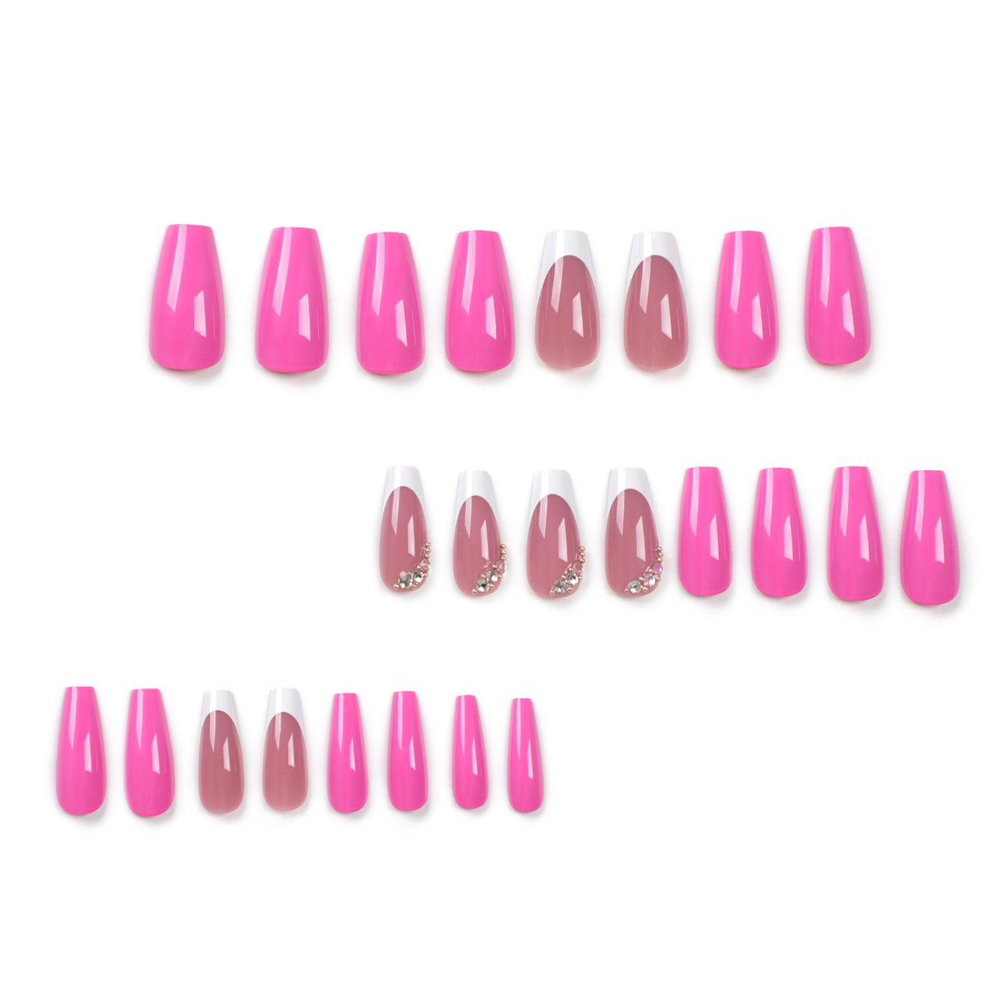 Purely handmade Simple Square False Nails Short French Fake Nails
