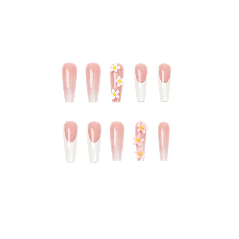 New European and American ultra-long trapezoidal wearable nail nail patches, false nails, dark butterfly, detachable nail patches finished product