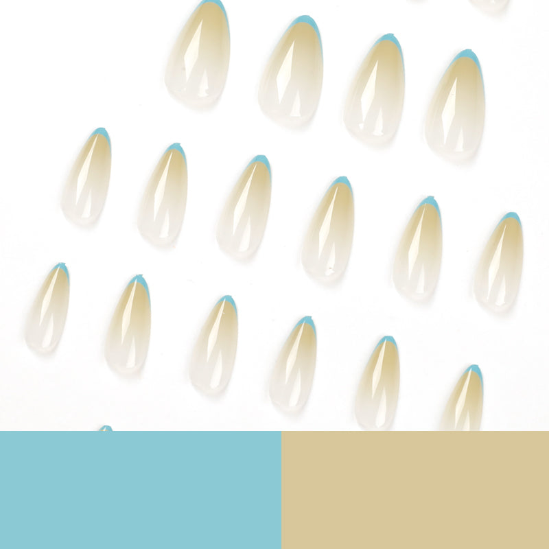 The new French almond nail is a handcrafted finished product. Wearing the yin-yang nail is simple, elegant and stylish