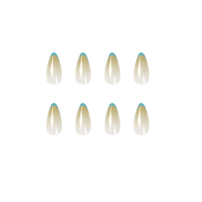 The new French almond nail is a handcrafted finished product. Wearing the yin-yang nail is simple, elegant and stylish